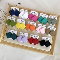Wholesale Stud Women Square Round Ear Earrings Trendy Statement Vintage Big Acrylic Circle Bohemian Large Geometric Colors Red Accessories