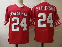 Wholesale NCAA Beacon Hills Stilinski Red College Football Jersey Maroon Jerseys Shirts S XL