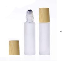 Wholesale Glass Cosmetic Containers with Wood Grain Cap ml Round Jar ml Eye Dropper Bottles ml Roller Bottles for Essential Oil RRE10621