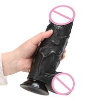 Wholesale NXY Dildos Dongs Thierry Inch Thick Black Huge Dildo Big Dick with Suction Cup Large Cock Erotic Penis Dong Sex Toys for Women
