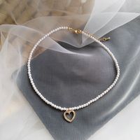 Wholesale Pendant Necklaces Women Girls Ladies Chakrabeads Elegant And Simple Trend Personality Girl Love Heart Refined Diamond Lock Bone Chain jllfvy