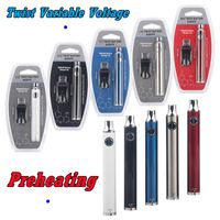 Wholesale 900mAh Thread Battery Twist VV Preheating Vape Pens With USB Charger For Thick Oil Cartridge Electric Dab Rig