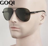 Wholesale GOQI Brand ICONIC Sunglasses Classical Pilot MM Polarized Men Sunglasses Flat Metal Durable Luxury Full Set Packing Gafas