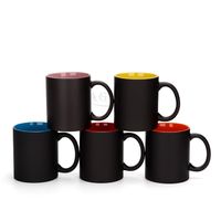 Wholesale Customize Logo Mugs Hot Water Change Color Ceramic cup Inside colors Sublimation Blank Ceramic mug Coffee Tea Cups For Gift