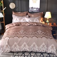 Wholesale Lace Pattern Bedding Set Duvet Cover Pillowcase Pillow Sham Home Textile Adult King Queen Size No Sheet No Fillers