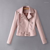 Wholesale Men s Jackets Spring Fashionable Bright Color Pu Leather Jacket Coat Good Quality Ladies Main Street For Women Jacket J30