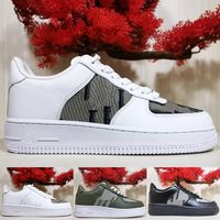 Wholesale high quality genuine leather green shoe Men Women Low Cut One s Casual shoes White Black Skateboard Classic Trainers High Sneakers DO