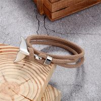 Wholesale Charm Bracelets Fashion Colorful Anchor Fishtail Bracelet For Men Handmade Rope Jewelry Accessories