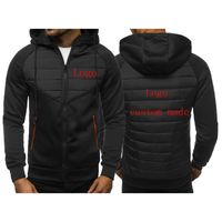 Wholesale Men s Jackets Cotton Hooded Jacket Custom Logo Fashion Feathers Zippers Sports Any Pattern Customized To The Picture Men And Women