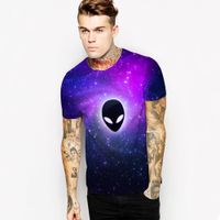 Wholesale 2018 Summer Mens Fashion D Personality Spoof Zombies Clown Alien Printed Crewneck T shirt Casual Short Sleeve Tops Basic Tees S XL Ypf24