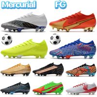 Wholesale Newest Mercurial Vapor Elite FG mens soccer Shoes white black red rose gold mexico city Anthracite luxury football cleats designer boots sneakers