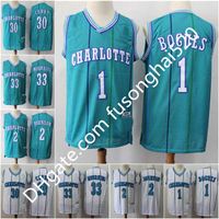 Wholesale Throw back Men Tyrone Muggsy Bogues Shirt Larry Johnson Dell Curry Basketball Jerseys Alonzo Mourning Glen Rice White Blue