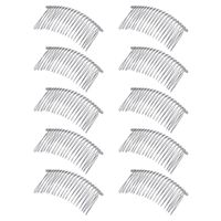Wholesale Hair Brushes Metal Clip Combs Iron Wire Clasp Veil Inserted For Girls K White