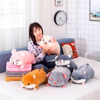 Wholesale DHL Soft down cotton small hamster flute doll plush toy for children bed sleeping pillow cute mouse