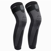 Wholesale Elbow Knee Pads Compression Leg Sleeves With Elastic Straps For Men Women Extra Long Braces Sleeve Joint Pain Arthritis Pair