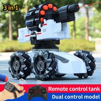 Wholesale 3 IN G WD Remote Control Tank Watch Gesture Sensing RC Car Water Bomb Drift Toy Multifunctional Off road Kids Gift