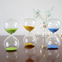 Wholesale Other Clocks Accessories Minutes Hourglass Yellow Sand Timer Shower Time Management Tool Creative Personality Glass Ornament