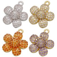 Wholesale zhukou gold silver color petal charms diy pendant for earrings necklace jewelry handmade accessories supplies vd758