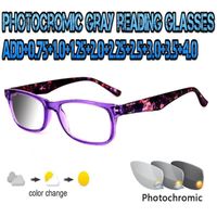 Wholesale Sunglasses Pochromic Gray Reading Glasses Ultralight Trend High Quality Fashion Men Women Black Metal Frame To