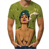 Wholesale Men s T Shirts Fashion D Print Tops Latest Men Personality Cartoon The Elegant Pattern T shirt Summer Casual Breathable Tee