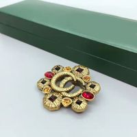 Wholesale Fashion designer Pins Brooches ladies colored gems Brooch luxury party jewelry