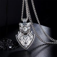 Wholesale Eagle Wolf Head Shield Necklace Stainless Steel Neutral Personality Send Friend Birthday Gifts Fashion Jewelry Pendant Necklaces