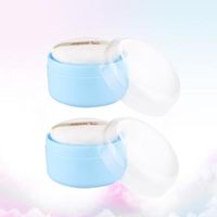 Wholesale Sponges Applicators Cotton Set After Bath Powder Puff Box Empty Body Container With Bath Puffs And Sifter For Home Travel