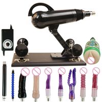 Wholesale Men and women sex machine with sex toys for women and men Automatically retractable dildos for men and women Pump gun