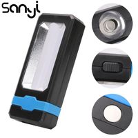 Wholesale Flashlights Torches Portable Mini LED Work Lamp Magnetic Car Repairing Emergency Camping Torch With Magnet Blue Red