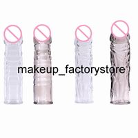 Wholesale Massage Reusable Delay Silicon Condom With Spike Dotted Penis Sleeve Dildo Sheath sexy Extender Cocks Cover Sex Toys For Men