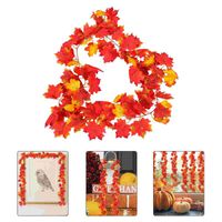 Wholesale Decorative Flowers Wreaths pc Thanksgiving Maple Rattan Pendant Artificial Leaf Vine Hanging Decor