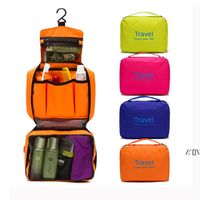 Wholesale Women Travel Portable Cosmetic Bags Men Toiletry Bag Bathroom Hanging Organayzer Make Up Wash Bag Colors DWA11504