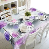 Wholesale Table Cloth D Carved Flowers Pattern Tablecloth Waterproof Rectangular Wedding Dinning Coffee Cover Kitchen Home Textiles