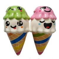 Wholesale 13CM Squishy Double Smile Face Ice Cream Model Toy Relieve Stress Dcompression Slow Rising Rebound Sweet Scented Baby Toys Reliever for Adult Children