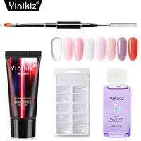 Wholesale Nail Gel Yinikiz15ml Polygels Set Kit For Manicure Acrylic Solution Builder Clear Color Extension Tools