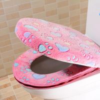Wholesale Toilet Seat Covers Sale Lovely Zipper Style Mat Thickened Soft Warm Set Bathroom WC Cover Four Seasons Universal