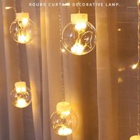 Wholesale Party Decoration Curtain m LED String Lights With Bulbs Christmas Tree Hanging Ornament Lamp Weddings Holiday Atmosphere Decor