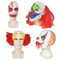 Wholesale Clown Latex Mask Halloween Christmas Horror Masks Festival Scary Headgear For Adults Festivals Bloody Jester Headgears