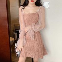 Wholesale Beauty Charming Sweetheart long Sleeve Tulle Short Dresses Sexy Party Prom Gowns Vestidos De Gala