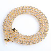 Wholesale Gold Silver Plated Copper Cuban Link Chain Neckalce Bracelet for Men