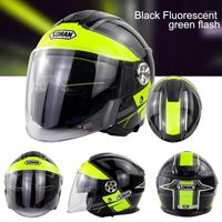 Wholesale Motorcycle Helmets SM519 Green Black Color With Clear Lens Motorbike Motor
