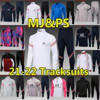Wholesale 21 MBAPPE HAKIMI Soccer Tracksuits Jerseys SERGIO RAMOS VERRATTI football jacket Adult Kids Kit Hoodies jogging Survetement training uniforms