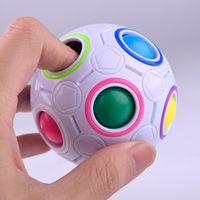 Wholesale Rainbow Ball Puzzles Spheric Magic Cube Toy Adult Kids Plastic Creative Football Learning Educational Toys Gifts For Children