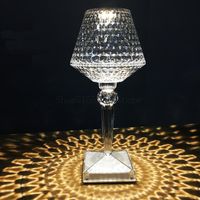 Wholesale Night Lights Modern Acrylic Crystal Diamonds Light Touch Dimming Desk Lamps Bedroom Bedside Lamp Home Decor Design Mini Table