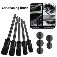 Wholesale Car Cleaning Brush Kit Detailing Detail Cleaner Dust Wheels Engine Emblems Air Vents Boar Hair Interior Auto Brushes Hand Tools