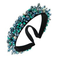 Wholesale Full Multi Color Crystal Headband Elegant Hand Sparkly Rhinestone Beaded Hairband Girls Tiara Crowns