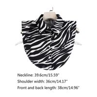 Wholesale Women Harajuku Zebra Stripes Lapel False Collar Detachable Half Shirt Dickey M3GF Neck Ties