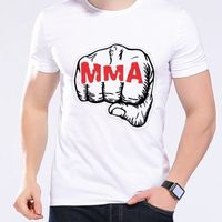 Wholesale Printed T shirts Men s Mma Tshirt Health Club Fitness Base Top Hip Hop Bodybuilding Solid Color Elastic Mens t Shirts