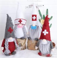Wholesale Doctors Nurses Santa Faceless Dolls Christmas Decoration Funny Christmas Dolls New Style Supplies Chidlern Kids Presents CDC16