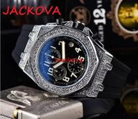 Wholesale 2022 Famous all dials working classic designer watch Luxury Fashion Crystal Diamond Men Watches Large dial man quartz clock stopwatchdes